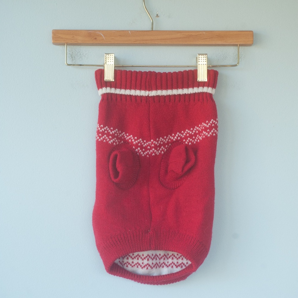H&M Red Dog Reindeer Holiday Sweater - Picture 8 of 9